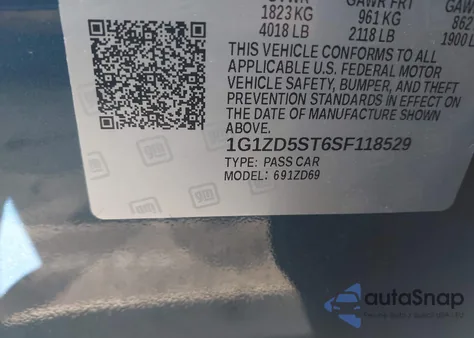 2025 Chevrolet Malibu Fwd 1Lt из США, поврежденный, VIN 1G1ZD5ST6SF118529